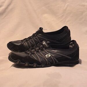 Skechers Black Performance Sneakers with Mesh Upper